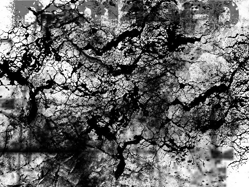 Cracked Concrete Surface — Black, Gritty, Abstract