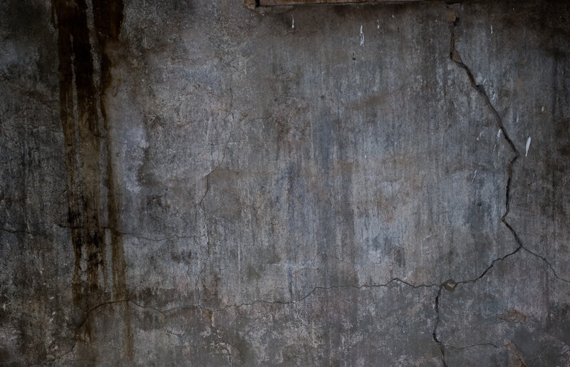 Cracked Concrete Wall — Gray, Dull