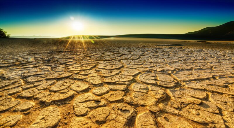 Cracked Desert Ground — Blue