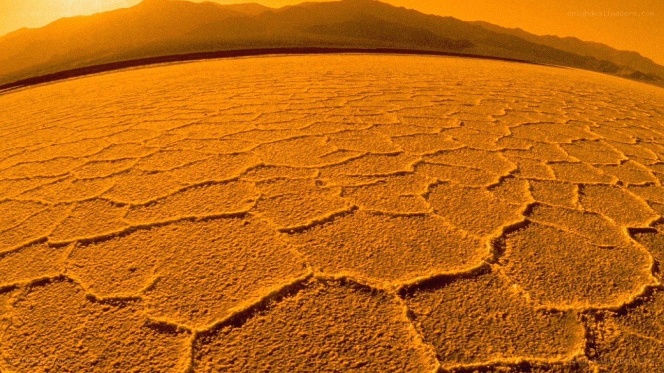 cracked desert salt flat