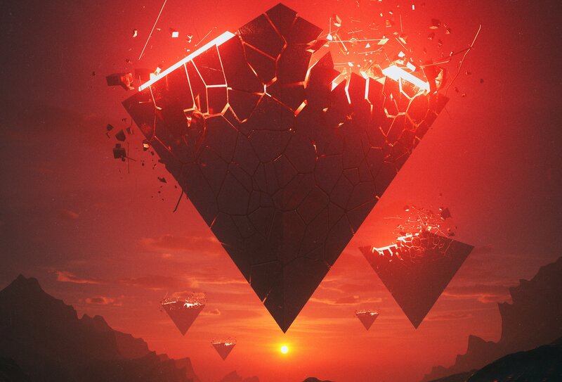 Cracked Diamond Shapes