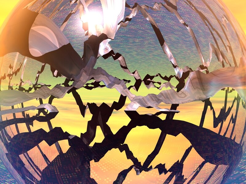 cracked digital sphere