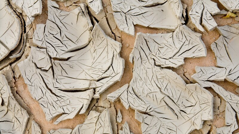 cracked dry clay surface
