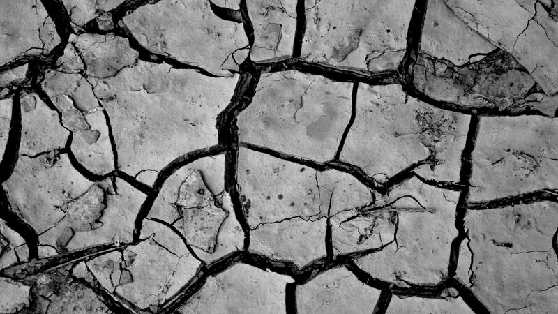 Cracked Dry Earth — Black, Photograph