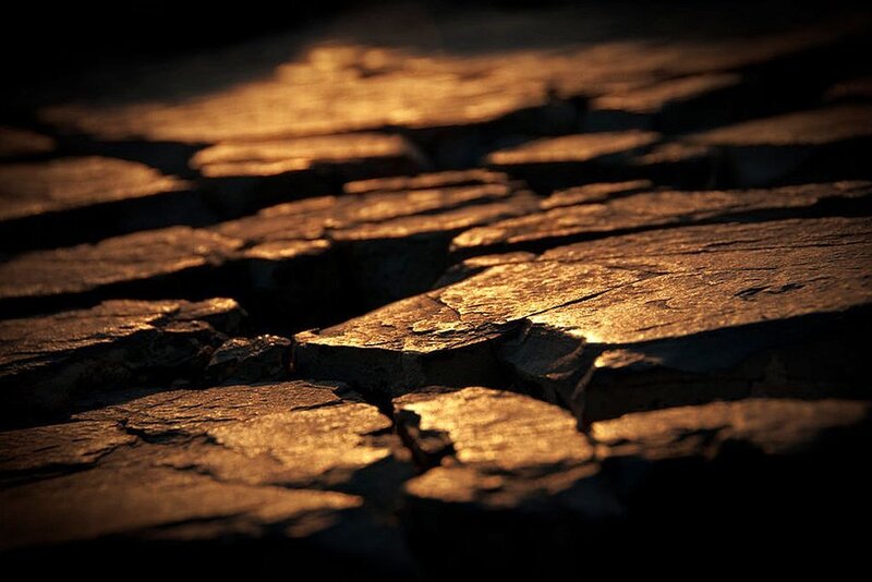Cracked Dry Earth — Brown, Dramatic, Sunset