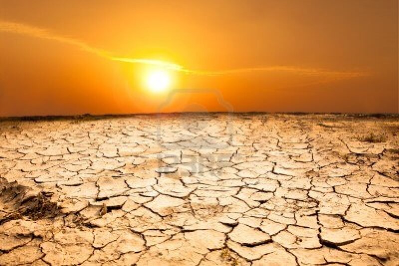 Cracked Dry Earth — Orange