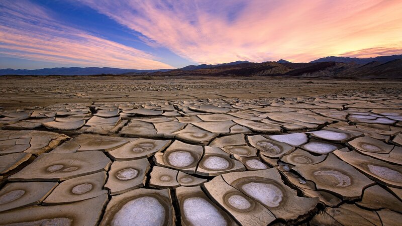 Cracked Dry Lake Bed — Blue