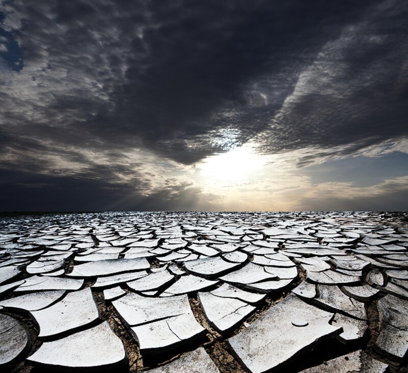 Cracked Dry Lake Bed — Gray