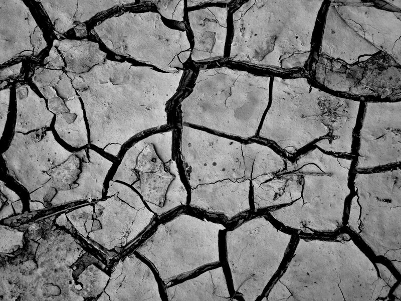Cracked Dry Mud — Black