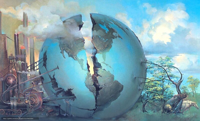 Cracked Earth Globe