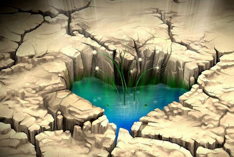 Cracked Earth Spring — Blue