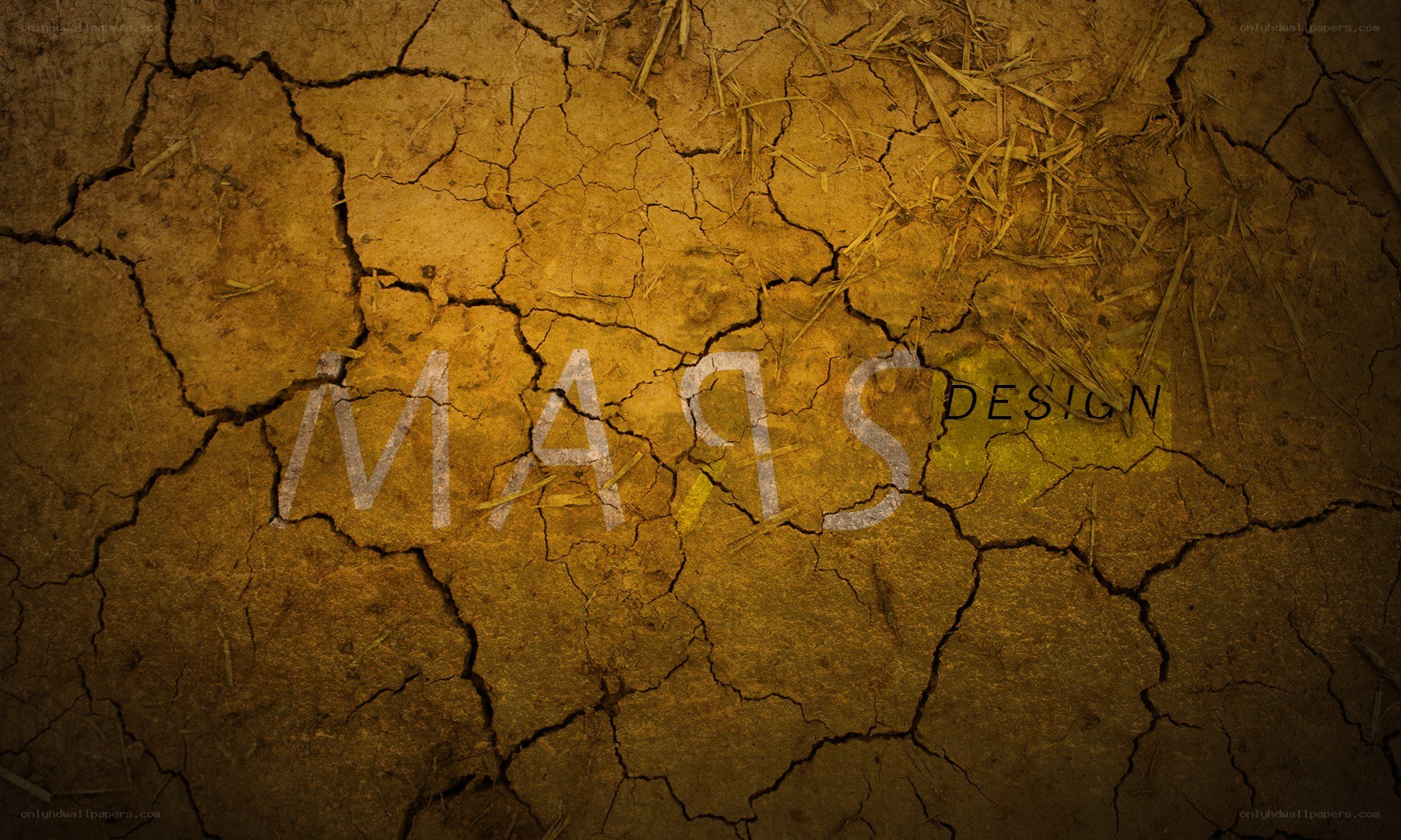 cracked earth with text overlay