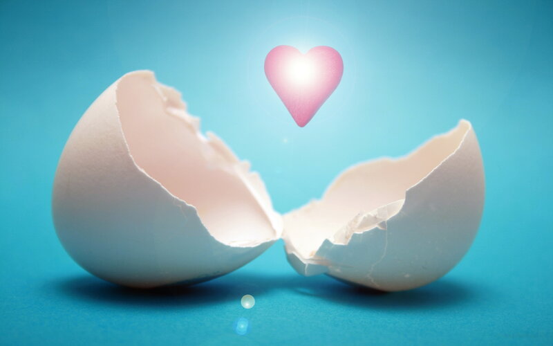 Cracked Egg with Heart