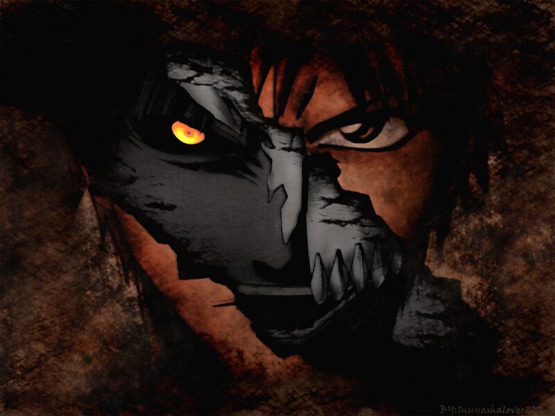 Cracked Face with Glowing Eye