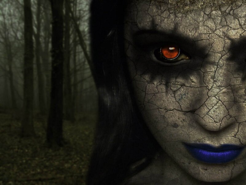 Cracked Face Woman