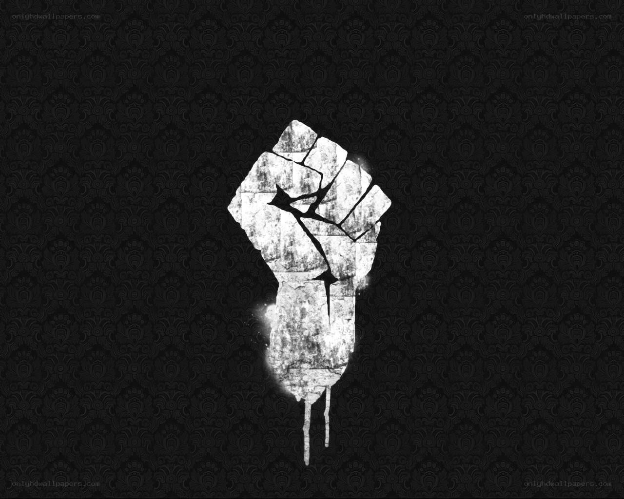 cracked fist symbol