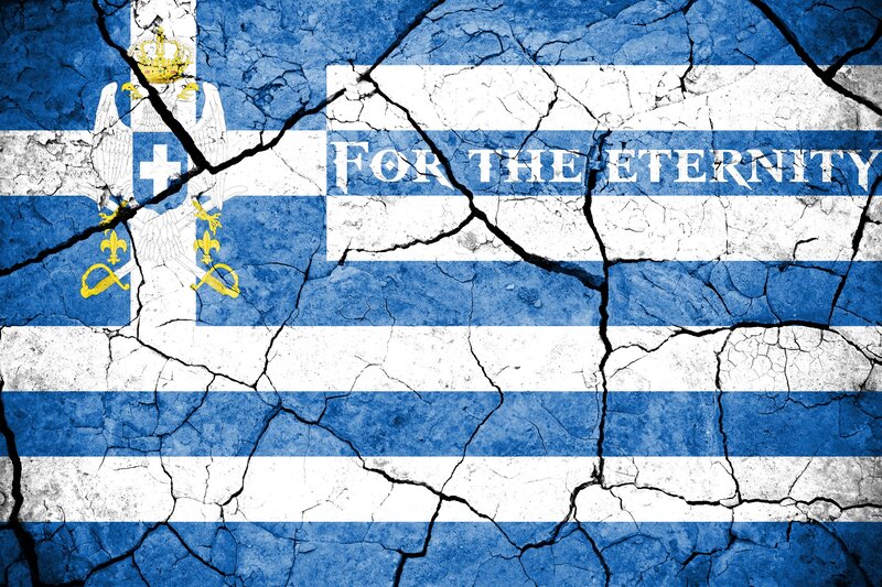 Cracked Flag of Greece