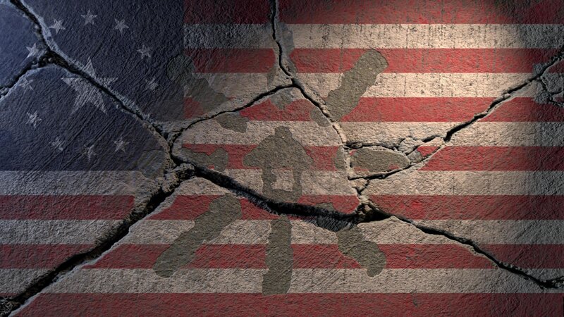 Cracked Flag Surface