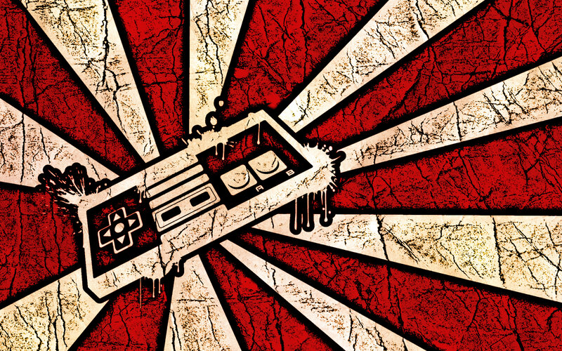 Cracked Game Controller — Red