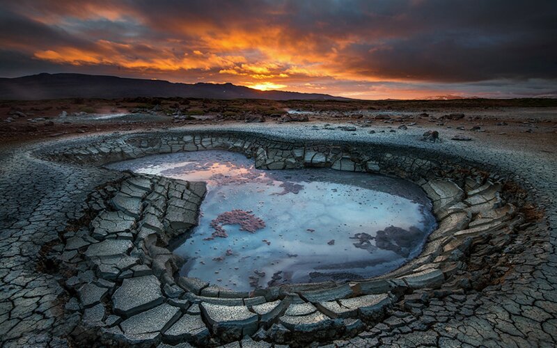 Cracked Geothermal Pool