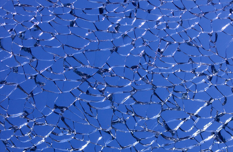 cracked glass surface