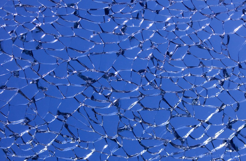 cracked glass surface