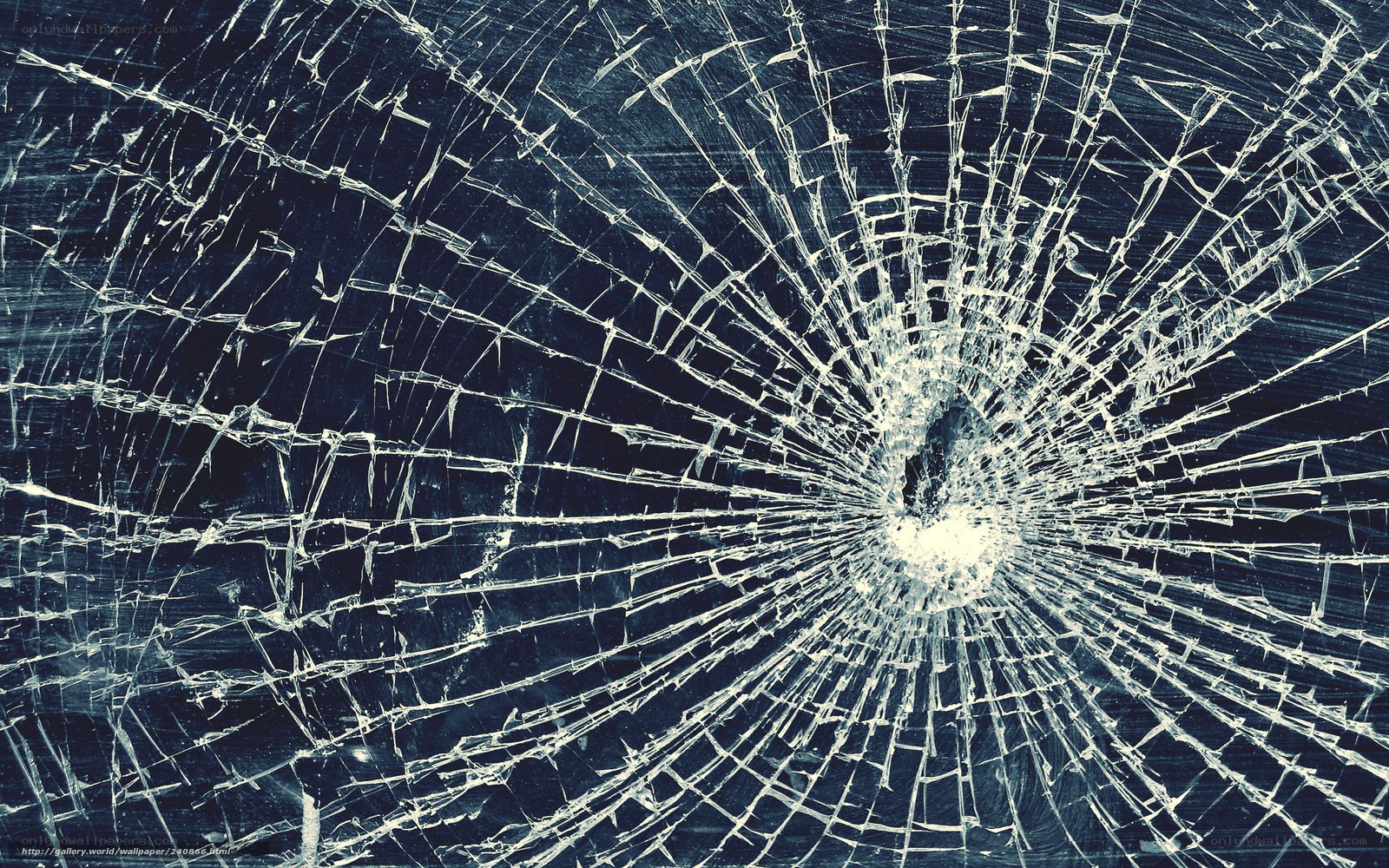 cracked glass surface