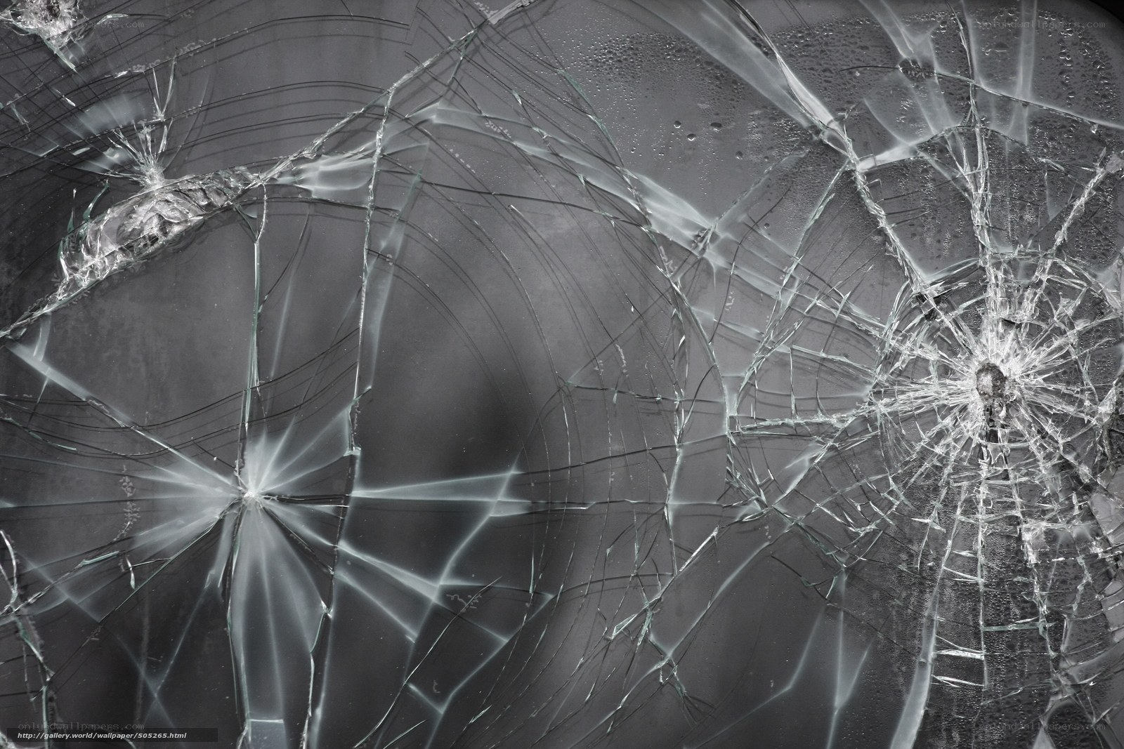 cracked glass surface