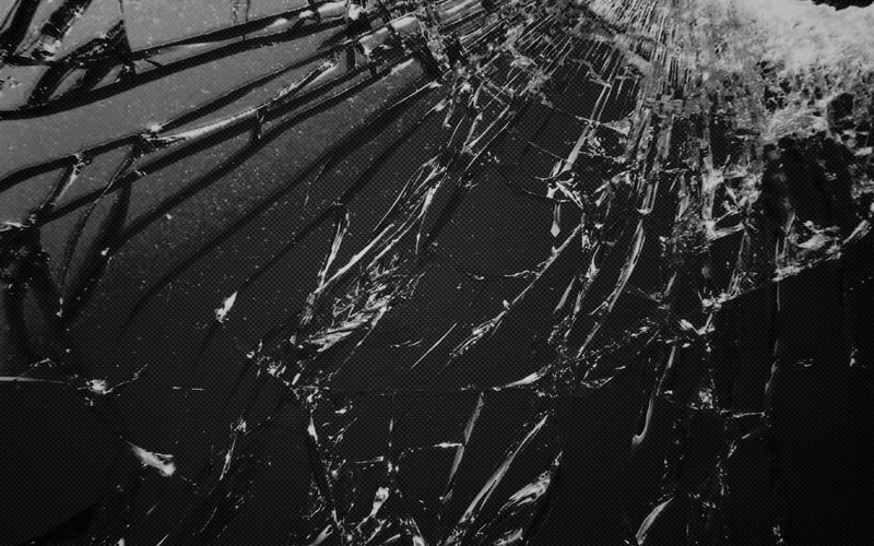 Cracked Glass Surface — Black, Dark