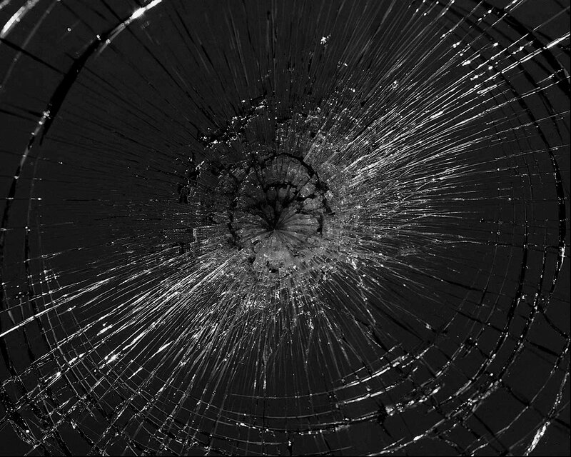 Cracked Glass Surface — Black, Dramatic, Photograph, Cracks, Shattered