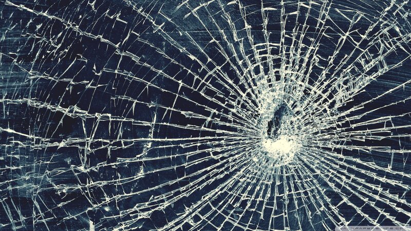 Cracked Glass Surface — Black, Dramatic, Photograph