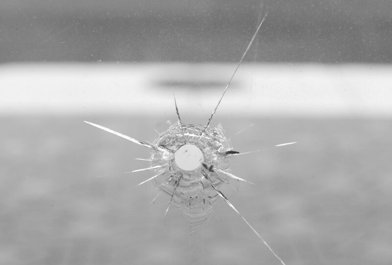 Cracked Glass Surface — Black