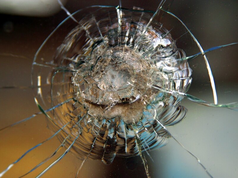 Cracked Glass Surface — Brown, Dramatic