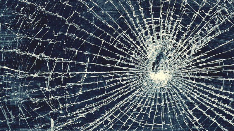 Cracked Glass Surface — Dramatic