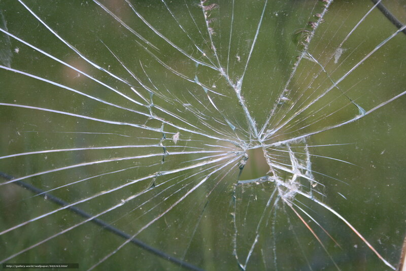 Cracked Glass Surface — Green