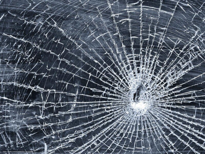 cracked glass surface