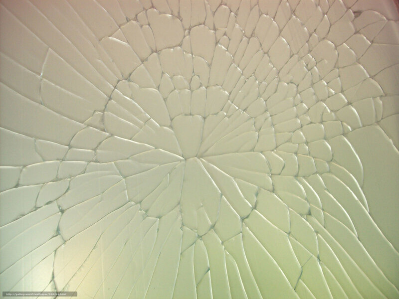 Cracked Glass Surface — White