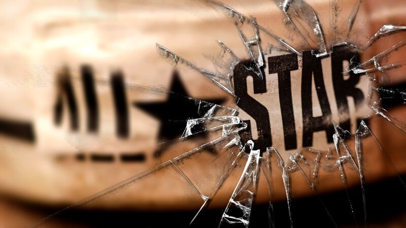 Cracked Glass with Text — Brown