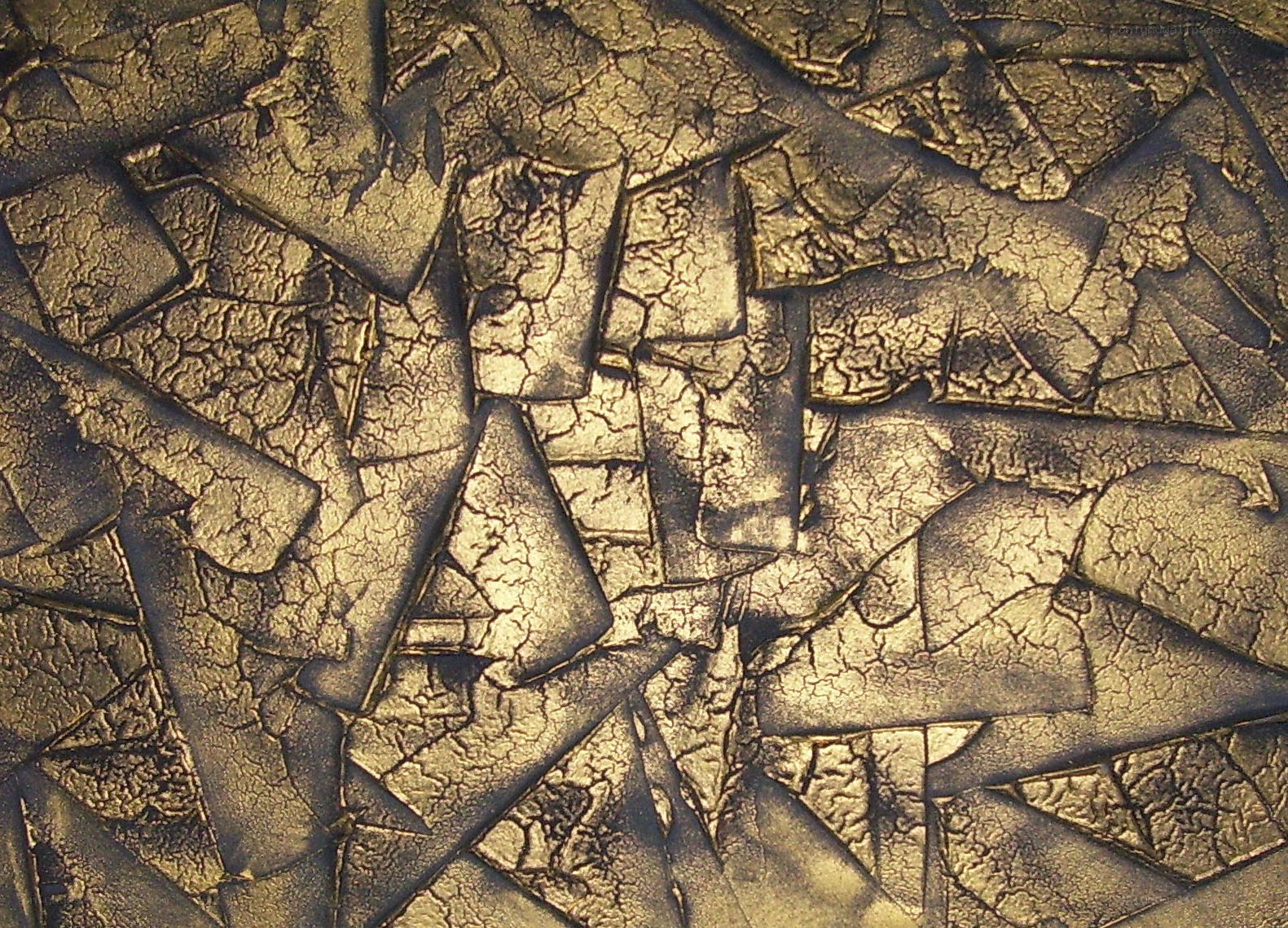 cracked golden surface texture