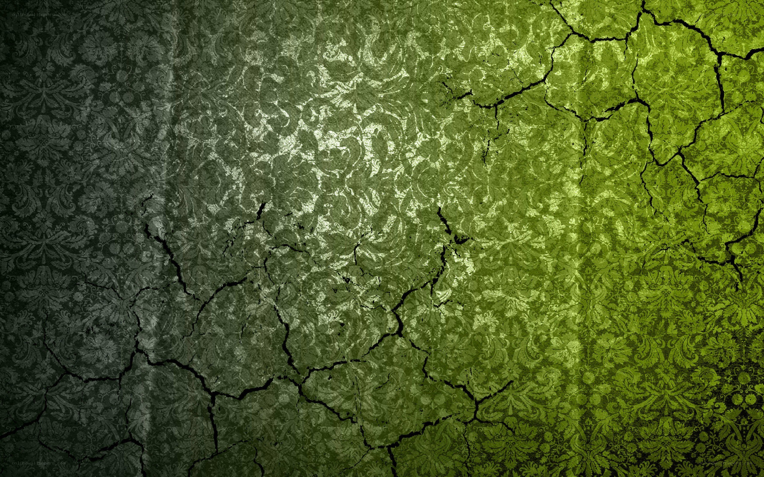 cracked green wallpaper texture