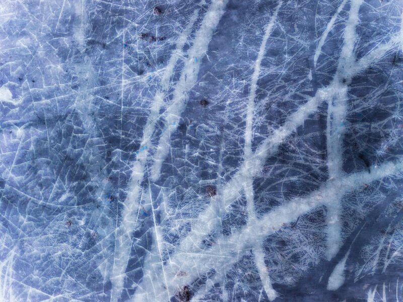 Cracked Ice Surface — Blue, Cold, Photograph