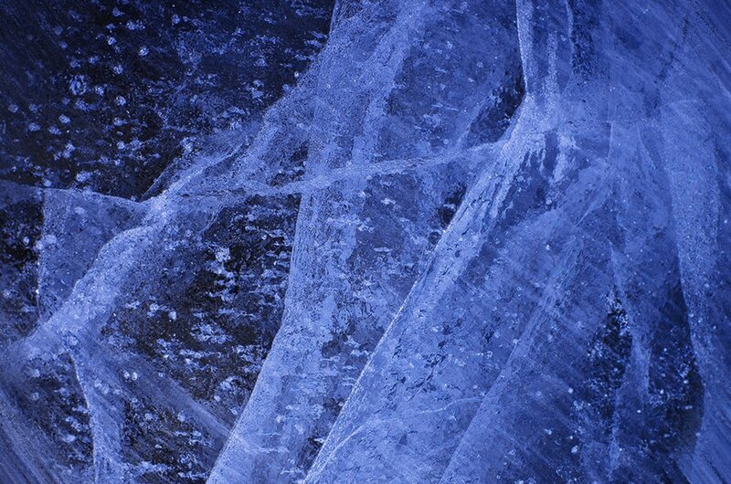 Cracked Ice Surface — Blue