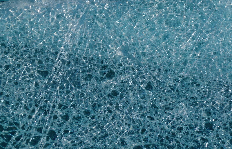 cracked ice surface