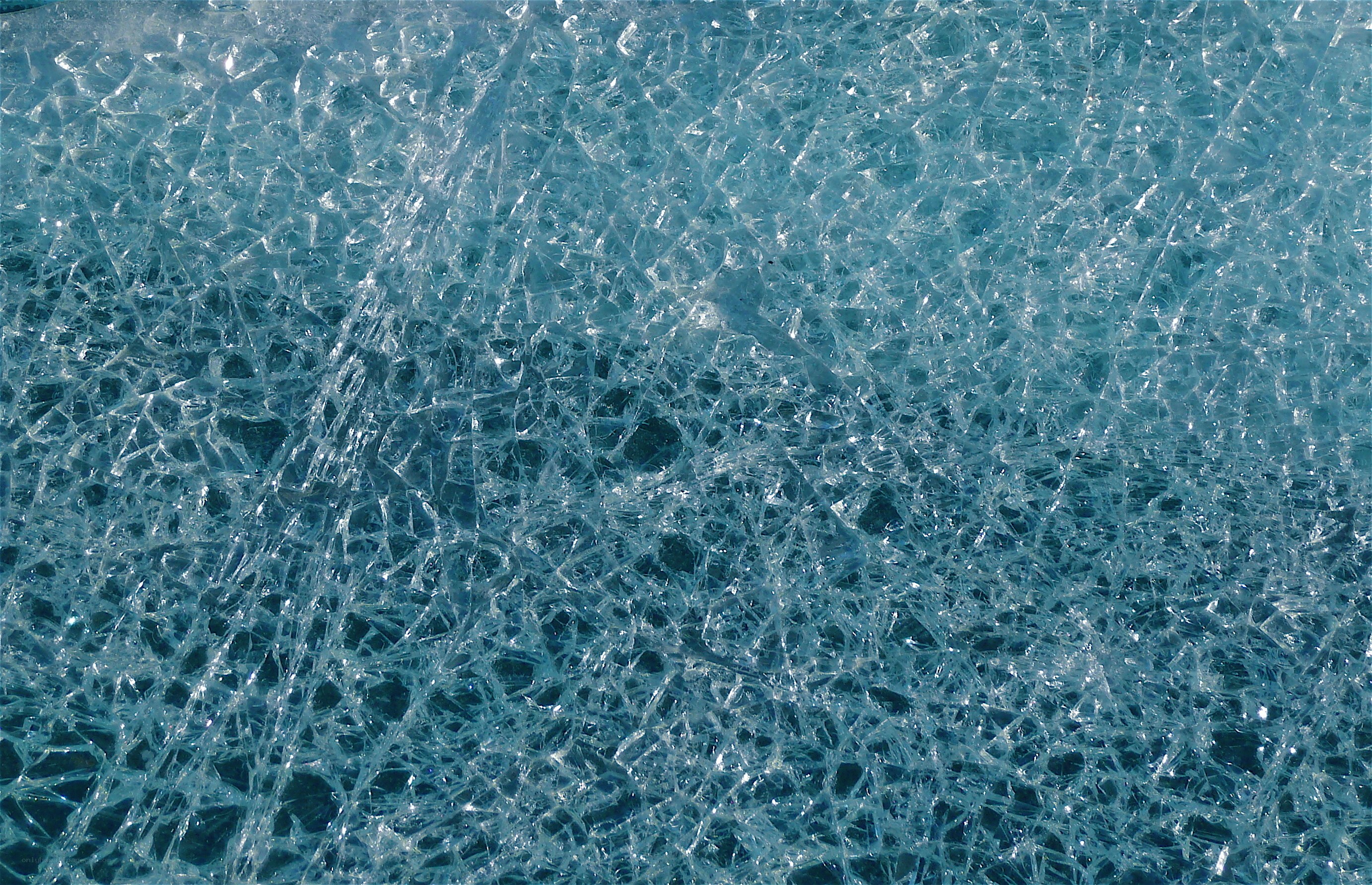 cracked ice surface