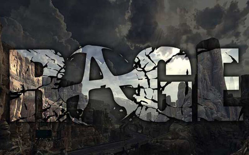 Cracked Lettering with Canyon View