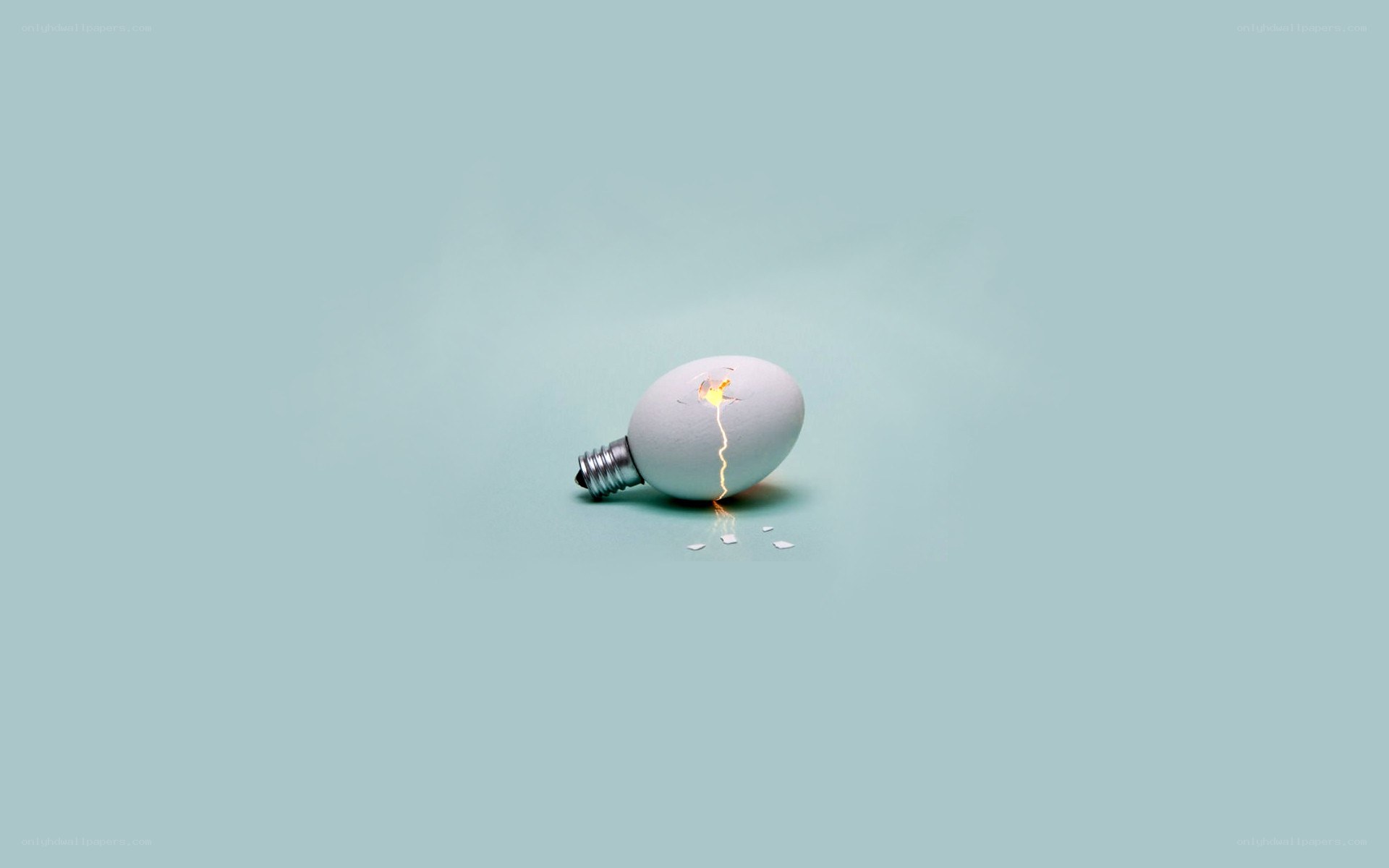cracked light bulb egg