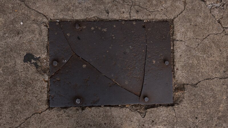 Cracked Metal Cover