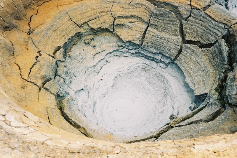 cracked mud pit