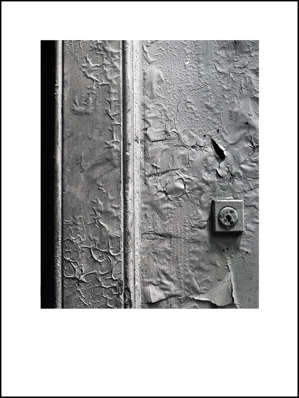 cracked paint on a door