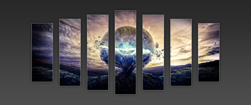 Cracked Planet with Light